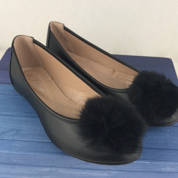 POM POM CLOSED TOE BALLET FLAT - Picture 3 of 6